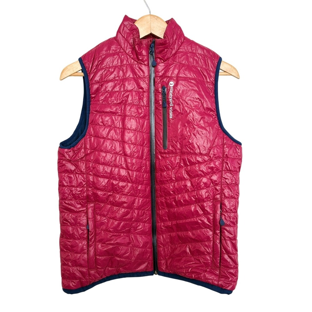 Vineyard Vines Shiny Mountain Weekend Vest Best Red Sm Quilted Gorp NEW $158